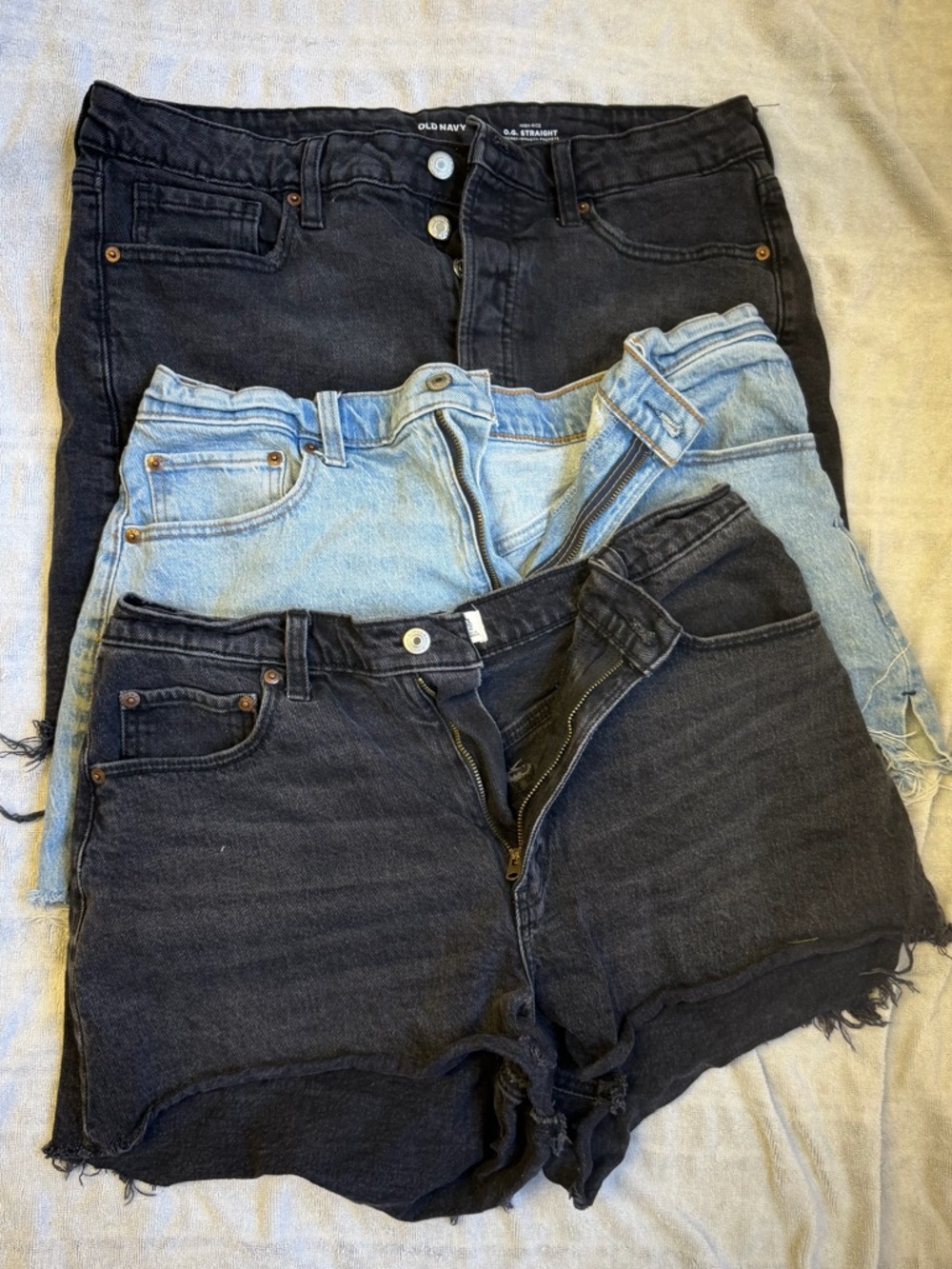 Abercrombie & Fitch Black Denim Cutoff Shorts